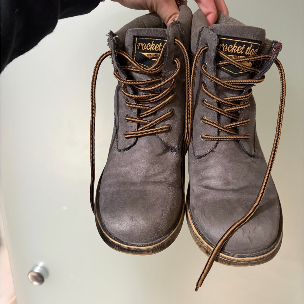 Rocket Dog Charcoal Lace Up Boots size 7